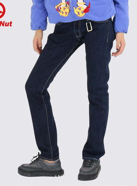 DEVIL NUT潮牌 恶魔 休闲 女式 牛仔裤 BIB ATH