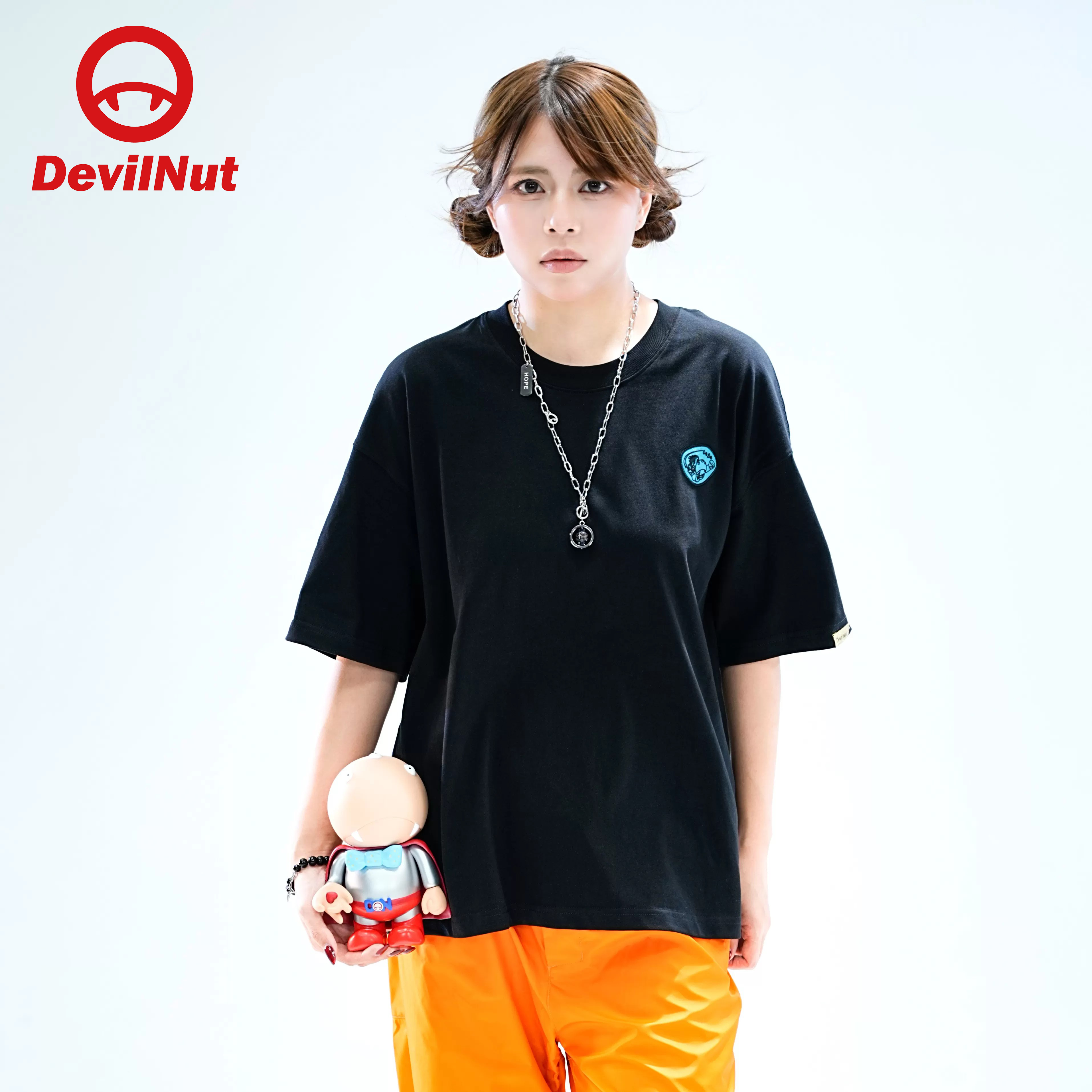 DEVIL NUT2026春夏款红眼异色超飞侠三眼超人卡通印花短袖T恤-STX