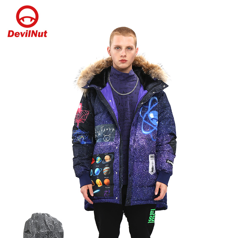 DEVIL NUT潮牌恶魔21冬季无性别情侣保暖保暖羽绒服量子力学 ATO