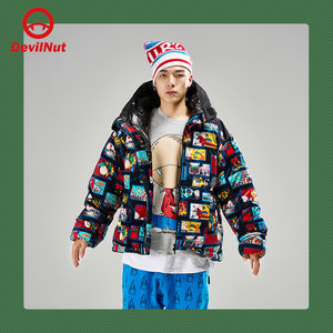 DEVIL NUT潮牌恶魔秋冬无性别情侣款保暖羽绒服超飞侠 ATY