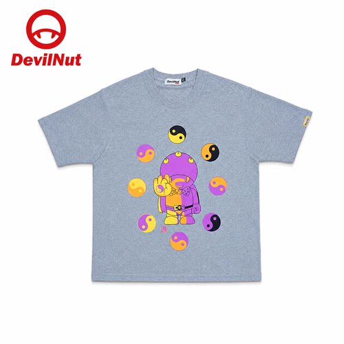 DEVILNUT太极超飞侠印花短袖T恤