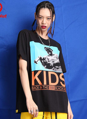 DEVIL NUT潮牌-恶魔 宽领宽松短袖T BH DN-BIBH SET