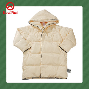 DEVIL AET NUT潮牌女士白鸭绒宽松休闲舒适保暖特大羽绒睡袍