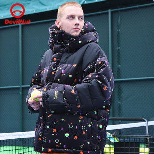 ATO 体育系列 DEVIL NUT潮牌恶魔21秋冬无性别情侣保暖面包羽绒服