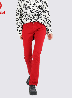 DEVIL NUT潮牌 恶魔 休闲梭织 女式 休闲长裤 BIB ATH