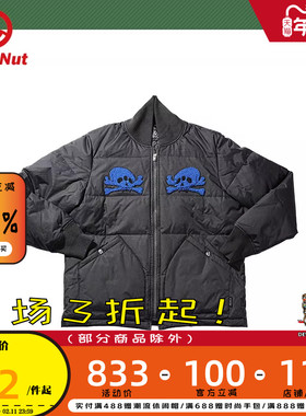 DEVIL NUT潮牌恶魔无性别冬季保暖保暖绣花短款立领羽绒服 ASV