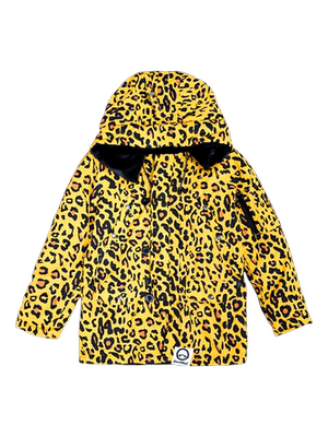 DEVILNUT复古豹纹风连帽棉衣