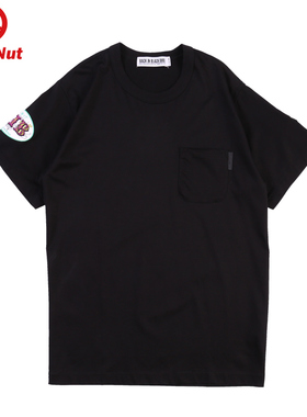 DEVIL NUT潮牌 恶魔 男女同款短袖套头纯棉折光下摆T纯色 BIB SET