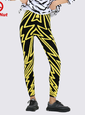 DEVIL NUT潮牌 恶魔 大闪电迷彩 女式 打底裤 BIB  AFV