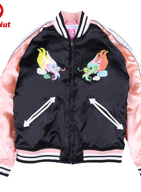 DEVIL NUT潮牌 恶魔 女式 小蝙蝠横须贺棉服 流感外套-DNP ASV