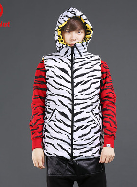 DEVIL NUT恶魔 潮牌 双面穿少明线男款保暖鹅绒羽绒马甲-BIB AFV