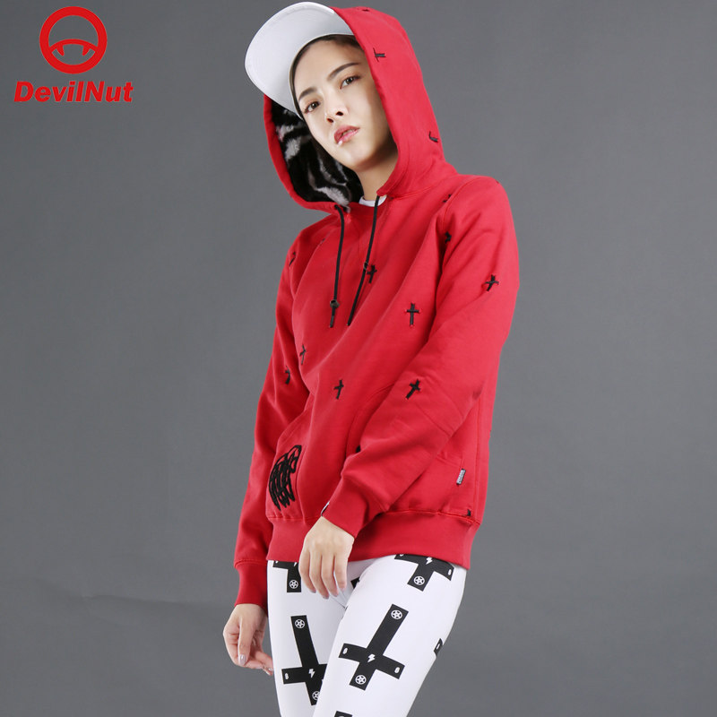 DEVIL NUT恶魔 潮牌 连帽 女款 卫衣-BIB AFO