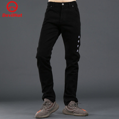 DEVIL NUT恶魔 潮牌 男款 收腿牛仔裤-BIB AFO