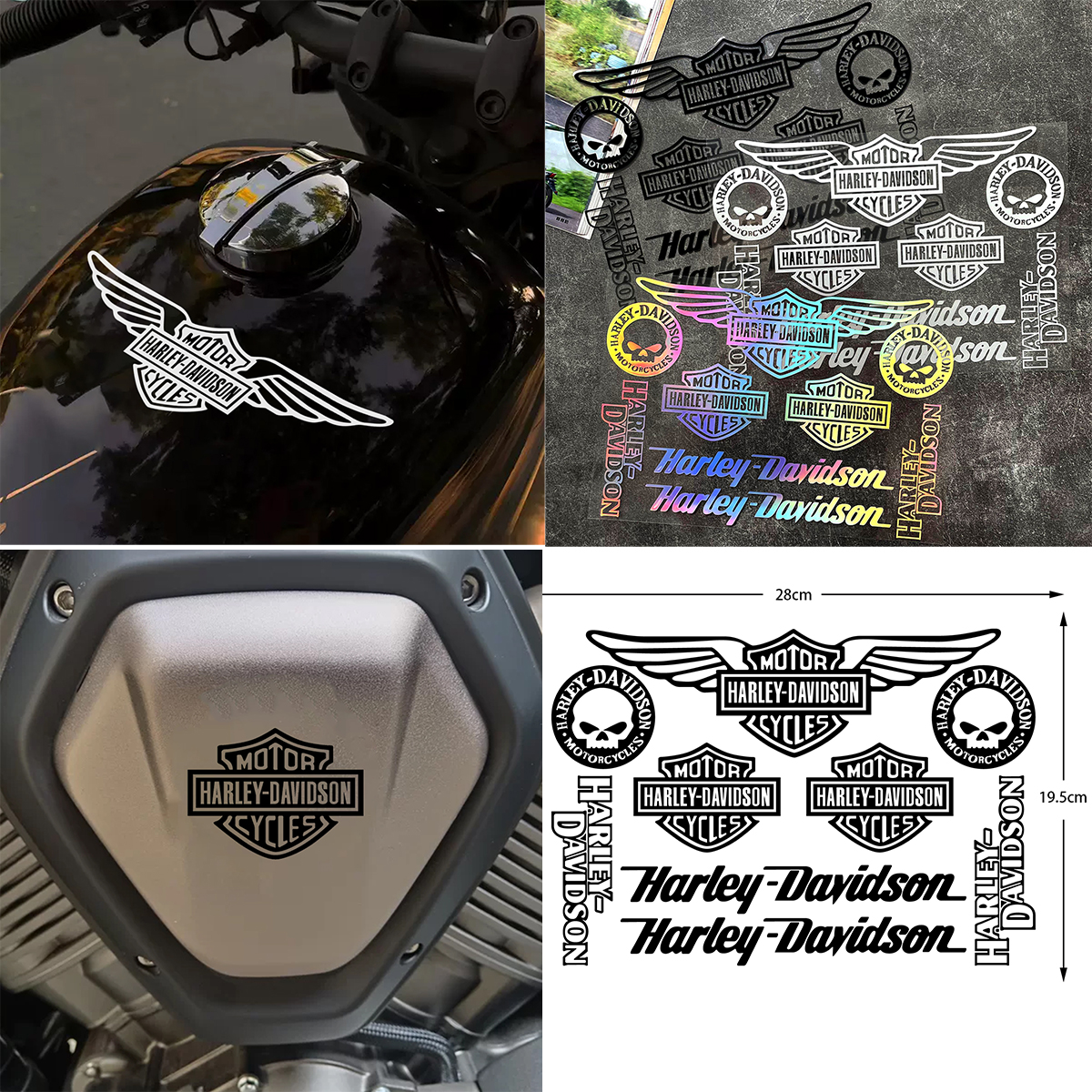 哈雷摩托车贴纸反光防水