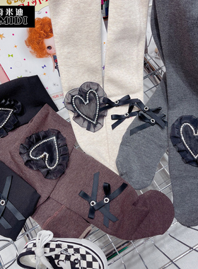 奇米迪女童加绒加厚打底裤外穿2023新款洋气儿童黑色连裤袜一体绒