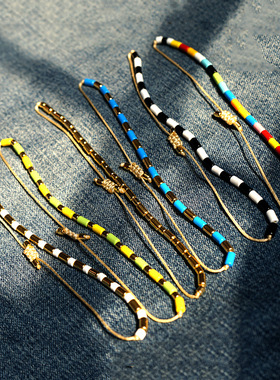 锌合金烤漆ins欧美风小手链