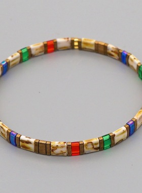 ins欧美风个性御幸tila珠轻奢小手链深色系百搭叠戴闺蜜礼物手串