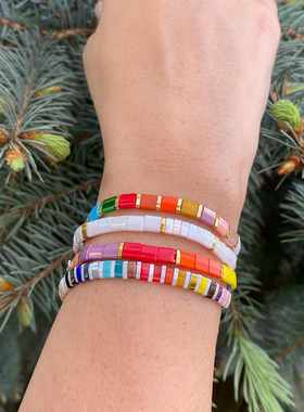 欧美创意时尚tila珠叠戴手链个性简约手串女首饰品学生闺蜜小礼物