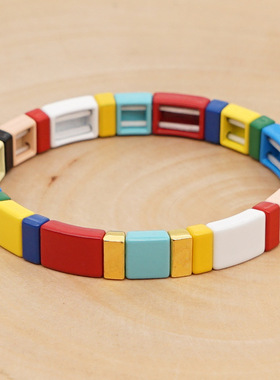 合金烤漆情侣通用ins欧美风手串