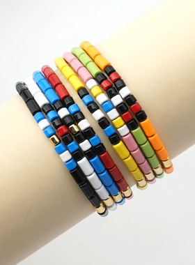 合金烤漆弹力绳ins欧美风手串