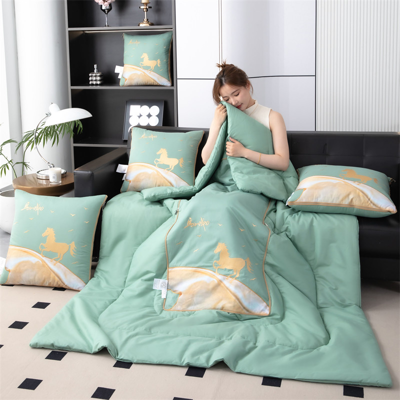 A类全棉抱枕被子两用二合一办公室午睡靠垫枕毯子枕头空调夏凉被