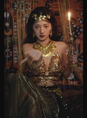 新款金色发箍合金埃及艳