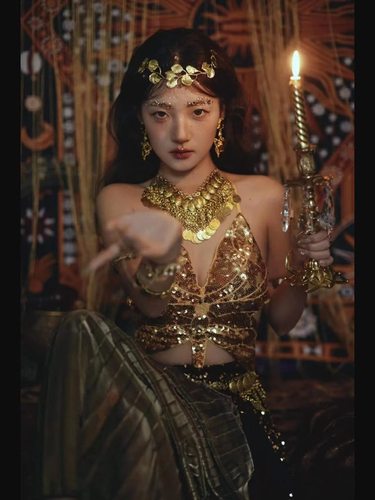 新款金色发箍合金埃及艳