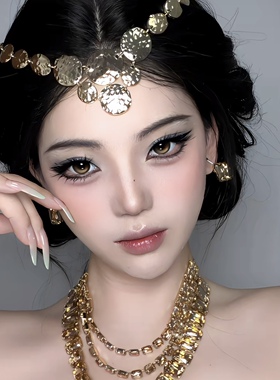 巴洛克希腊女神金色叶子发箍