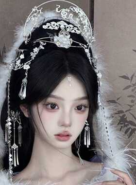 嫦娥仙子发冠合金古风汉服妆造