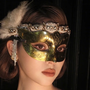 欧阳娜娜同款复古羽毛发带盖茨比头饰品舞会派对礼服民族风发饰女