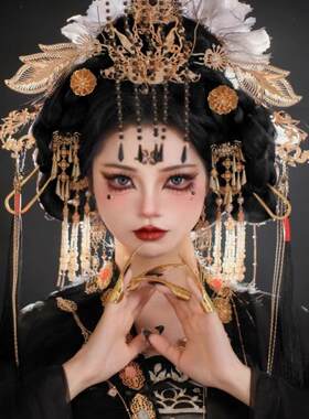 女帝发饰发冠合金古风汉服配饰