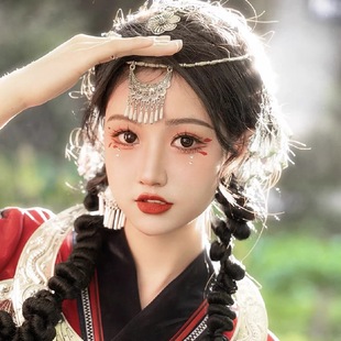 哈尼族苗疆少女发簪苗族头饰异域少数民族服装女配饰项圈古风发饰