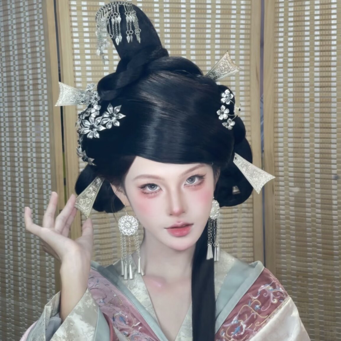 赵合德同款少数民族发饰汉服短流苏发簪苗族头饰苗银发簪古风妆造