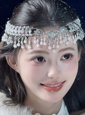 神明少女发饰眉心坠合金古风额饰
