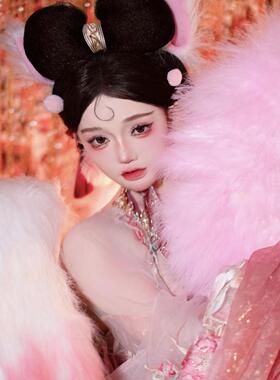 新款妲己古风毛球耳饰异域民族风