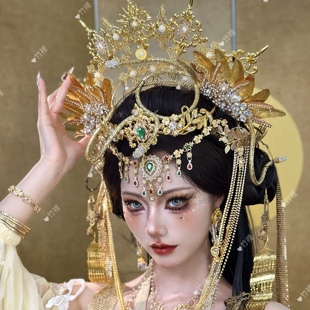 异域风旅拍饰品妆造道具配饰发冠额饰光环埃及艳后法老的宠妃头饰