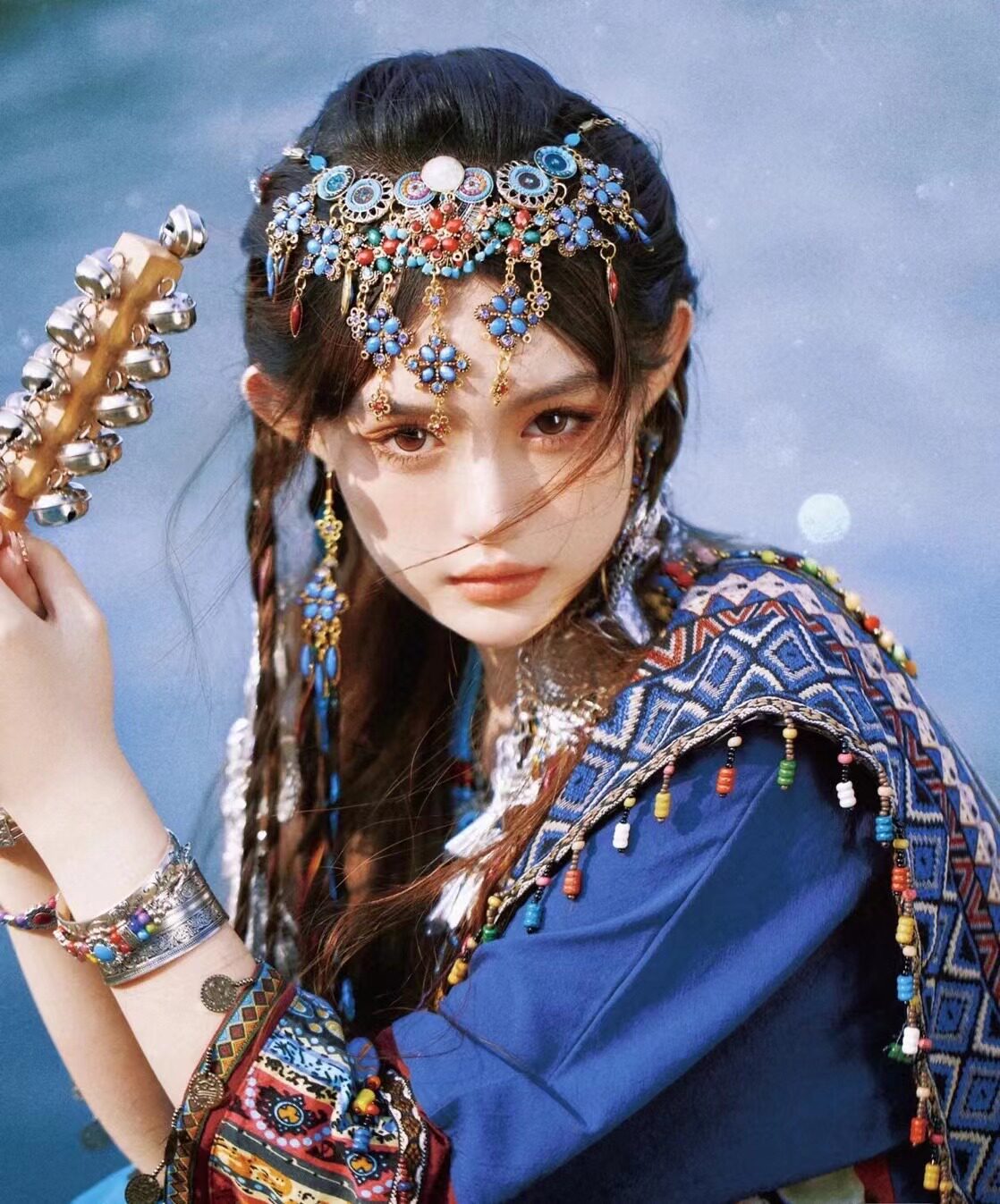 古装额饰杨超越同款藏服古风少数民族异域头饰前额配饰汉服发饰女