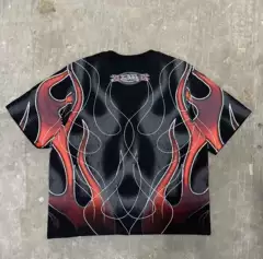Pioneer Style Archive Retro Print Short Sleeve T-Shirt Vest Y2K Millennial Style Motorcycle Series