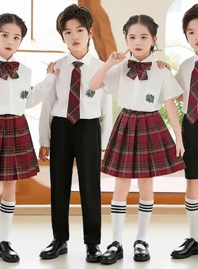 英伦风女童合唱朗诵演出服