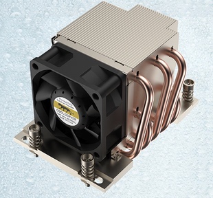 2USP3-P23 霄龙TR4高速侧吹CPU散热器5热管温控风扇铜底2u EPYC