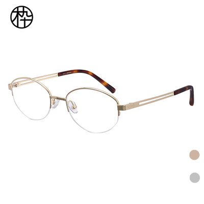 木九十专柜正品MJ12FM1173半框眼镜椭圆金属镜框时尚高智轻便舒适