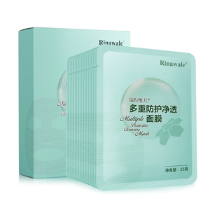 康婷瑞倪维儿旗艦店正品专柜官网多重防护净透面膜25g*12片 补水