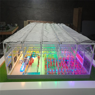 智能温室沙盘智慧农业大棚交通停车场地形地貌沙盘模型玩具中性