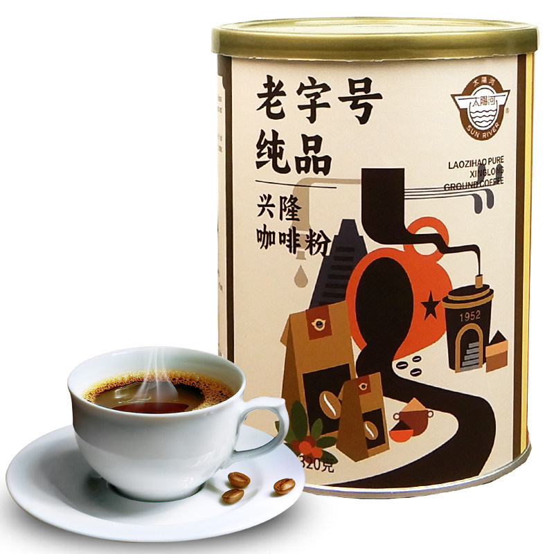 太阳河纯品兴隆咖啡粉320g罐装