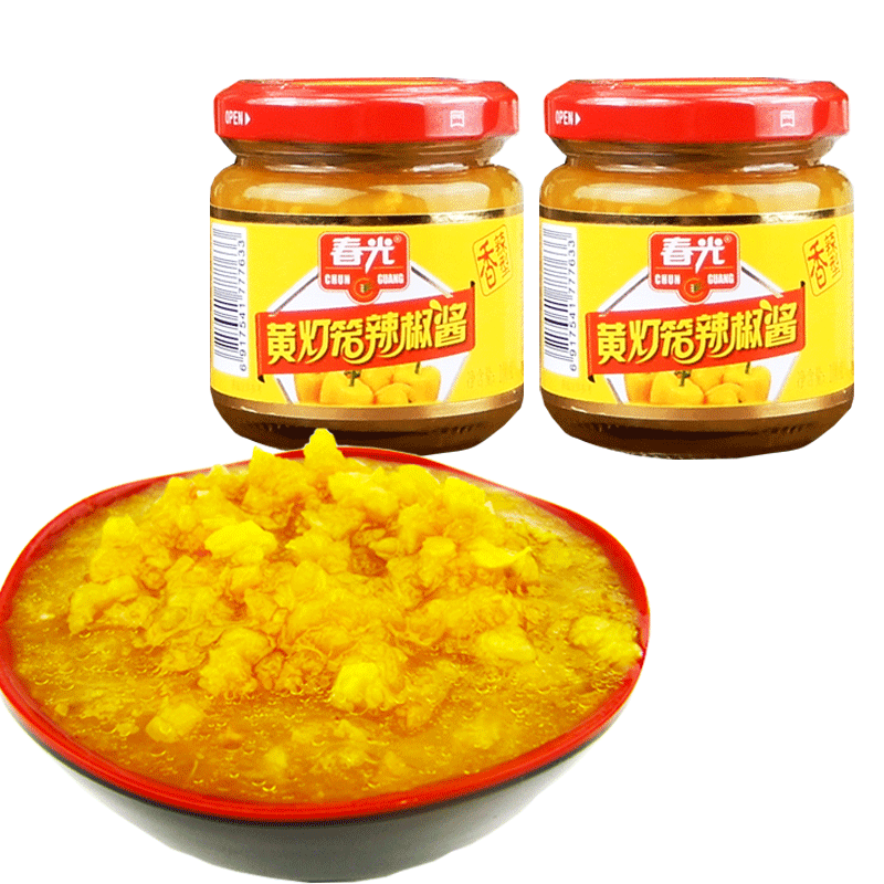海南特产春光食品 黄灯笼辣椒酱瓶 蒜蓉香辣酱料海南风味调味酱