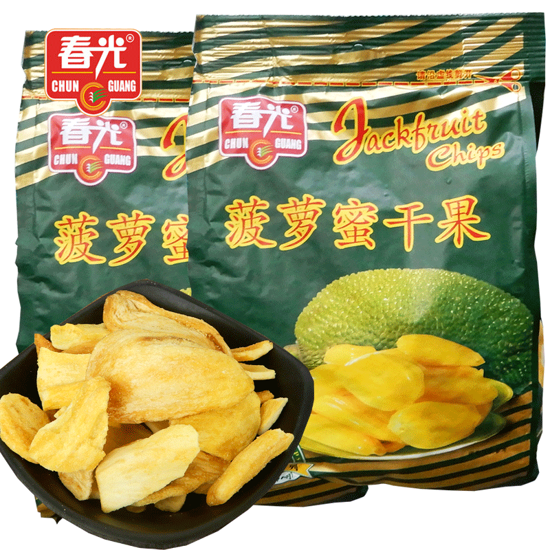 海南特产春光食品菠萝蜜干250g 袋装 三亚特产酥脆水果干