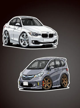 汽车贴纸适用于BMW 320i HONDA FREED车身贴汽车车贴8515