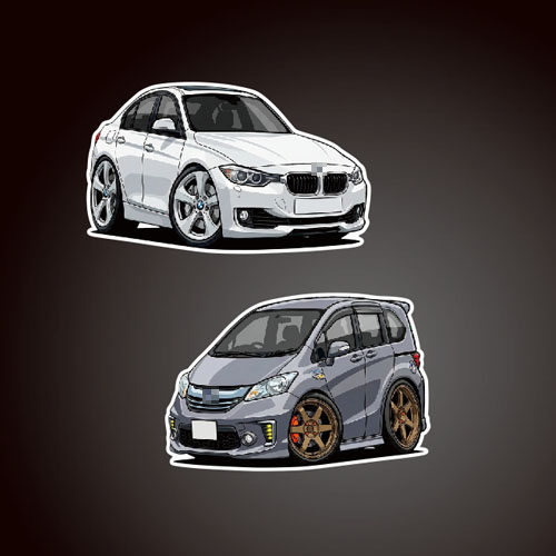 汽车贴纸适用于BMW 320i HONDA FREED车身贴汽车车贴8515
