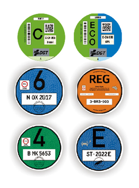 DGT贴纸德国NOX比利时环保标签电动车证章环境装饰贴玻璃内贴7526