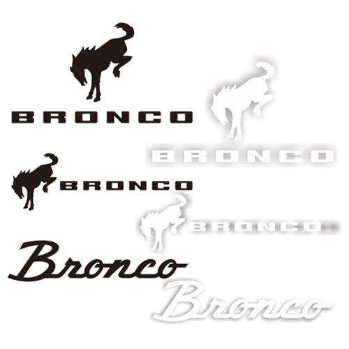 贴纸定做适用于Ford Bronco英文野马烈马文字镂空汽车贴纸 7289